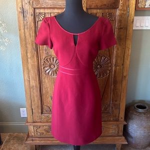 Tara Jarmon Red Wool Professional Dress - Sz 38